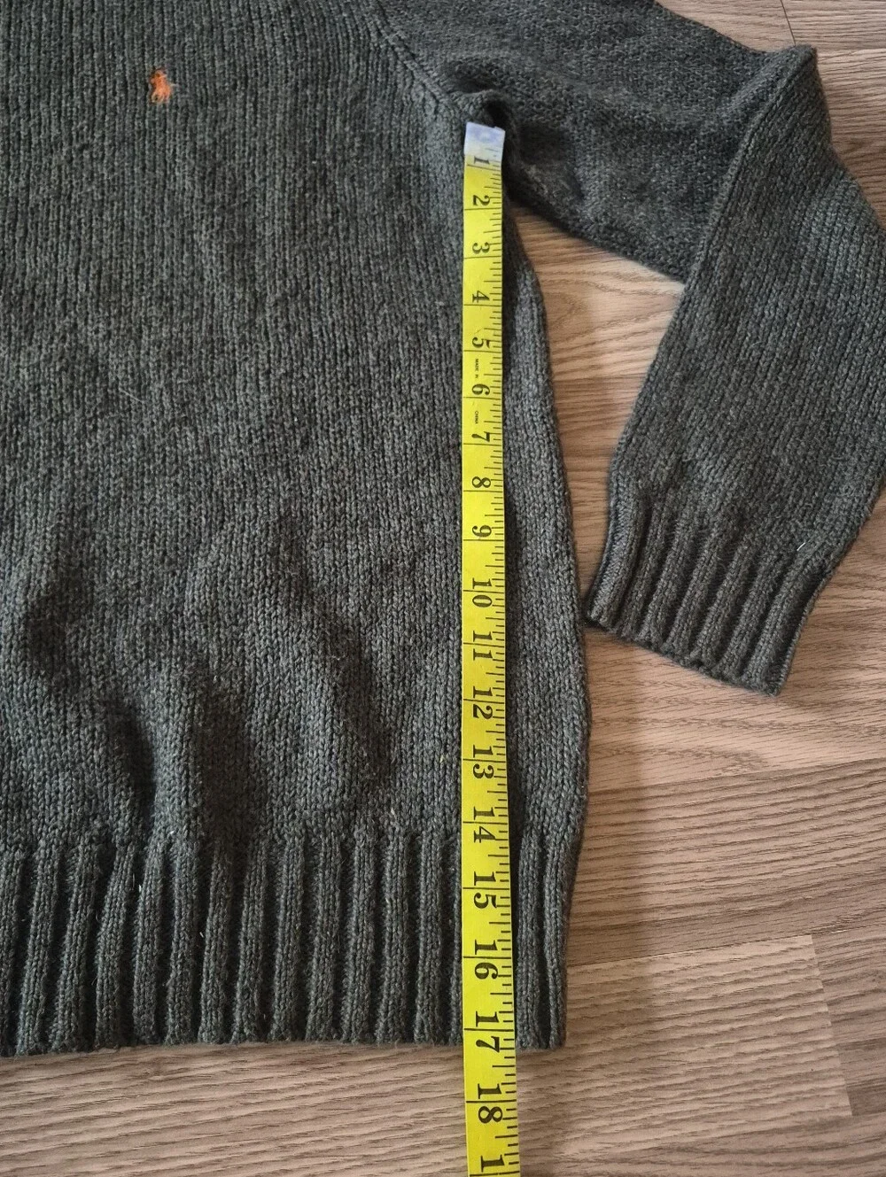 Polo Ralph Lauren Men's Green Cotton/Linen Blend Tight Knit Crewneck Sweater
